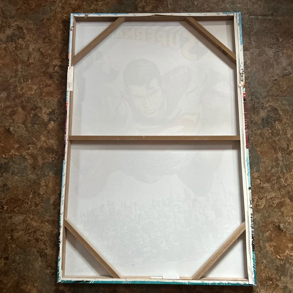 Superman Wooden Canvas Picture Wall Bedroom Home Decor Large
